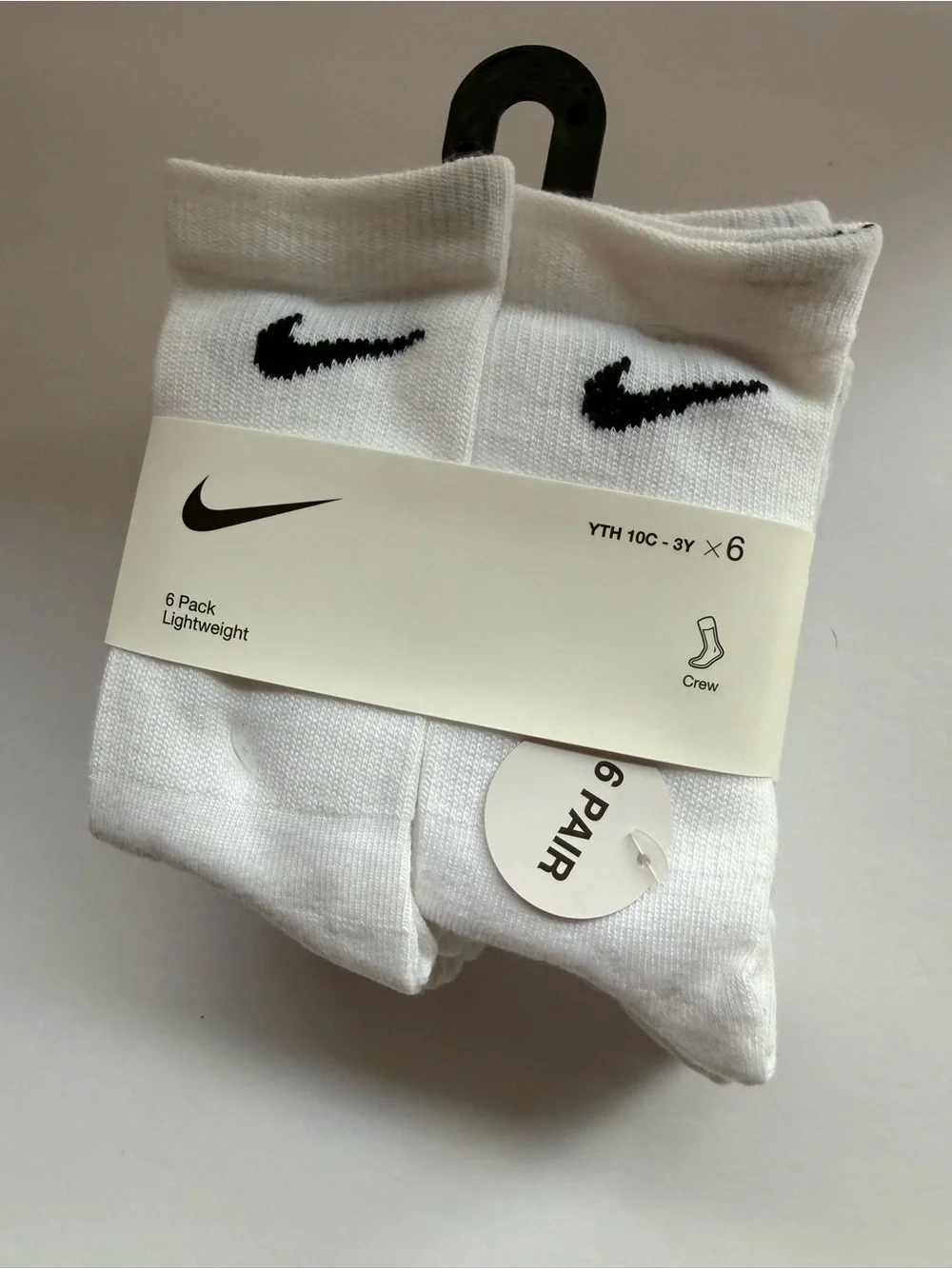(2) New Nike Little Kid Crew Socks Size: 10c -3Y